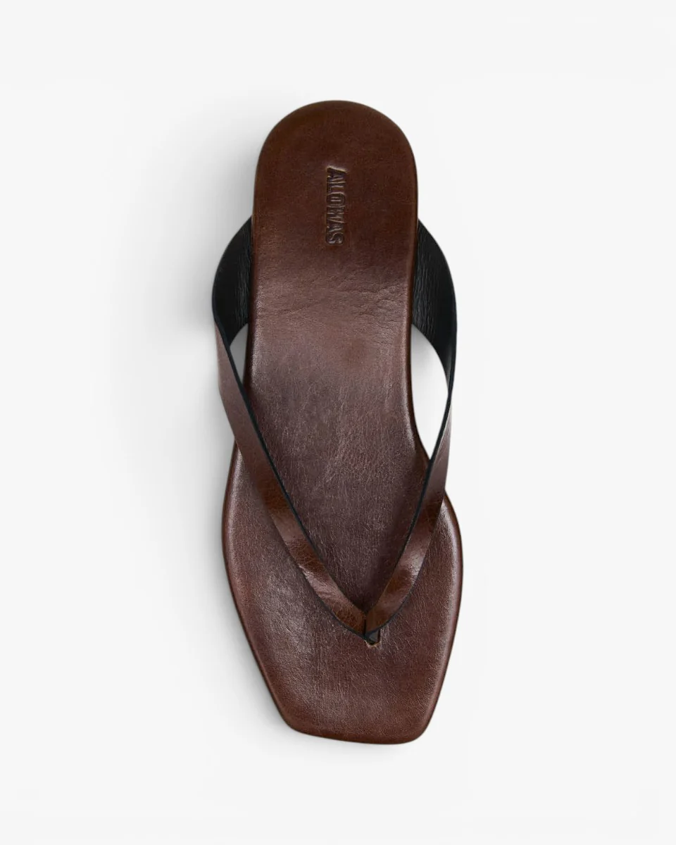 Alohas Japonki Ola Rift Brown Leather - Image 3
