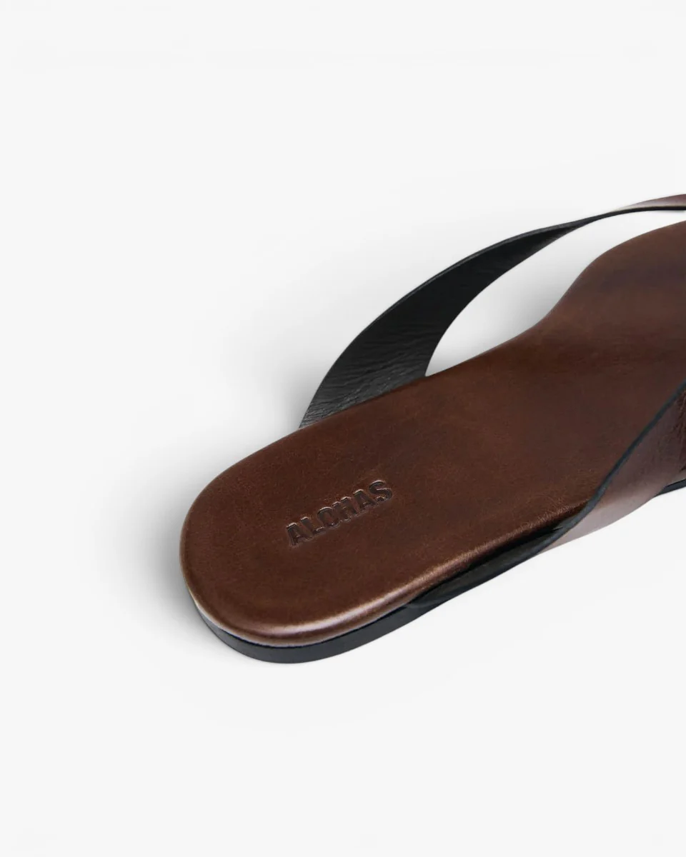 Alohas Japonki Ola Rift Brown Leather - Image 4