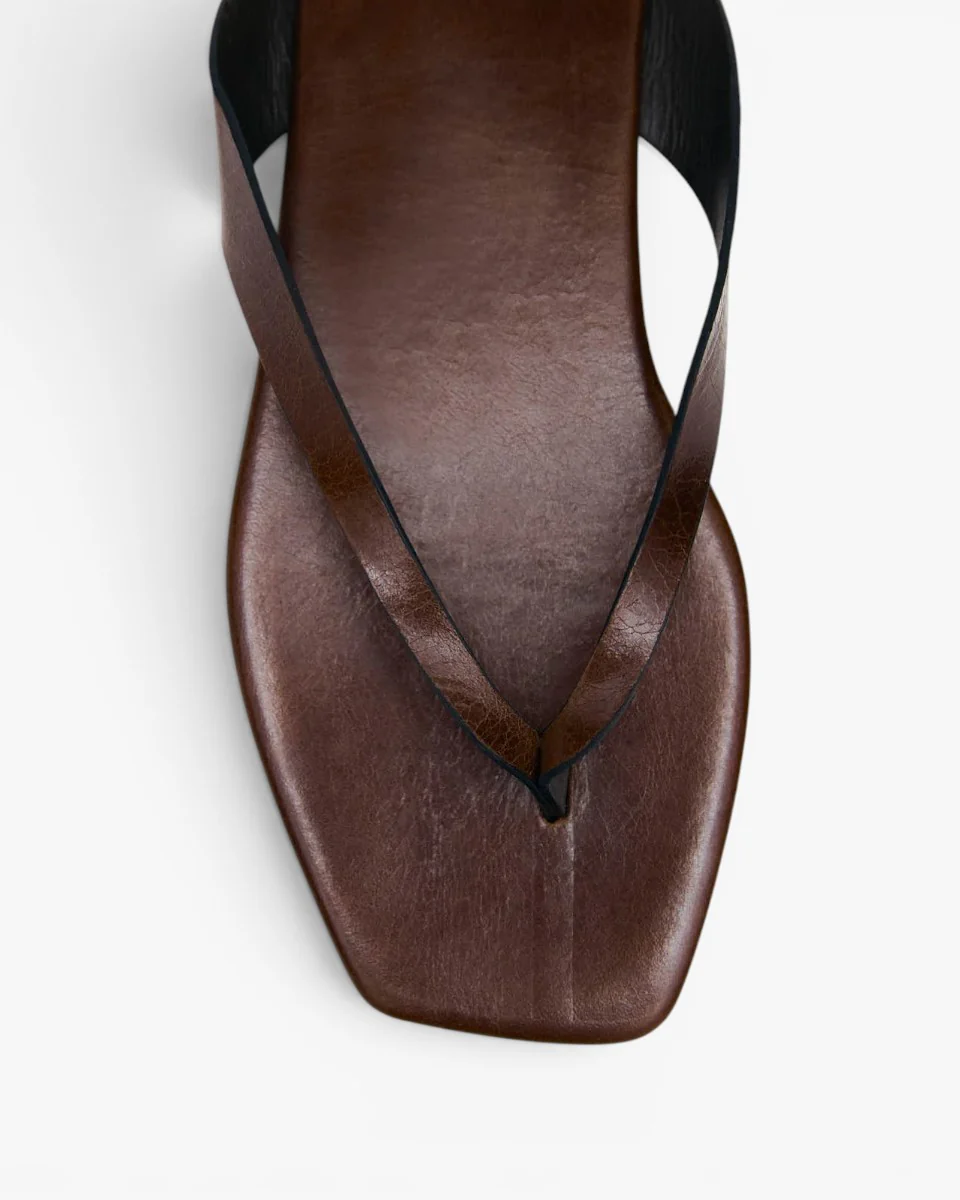 Alohas Japonki Ola Rift Brown Leather - Image 5