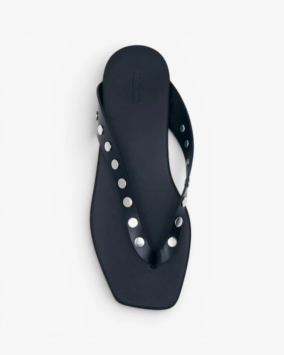 Alohas Japonki Ola Studs Black Leather - Image 4