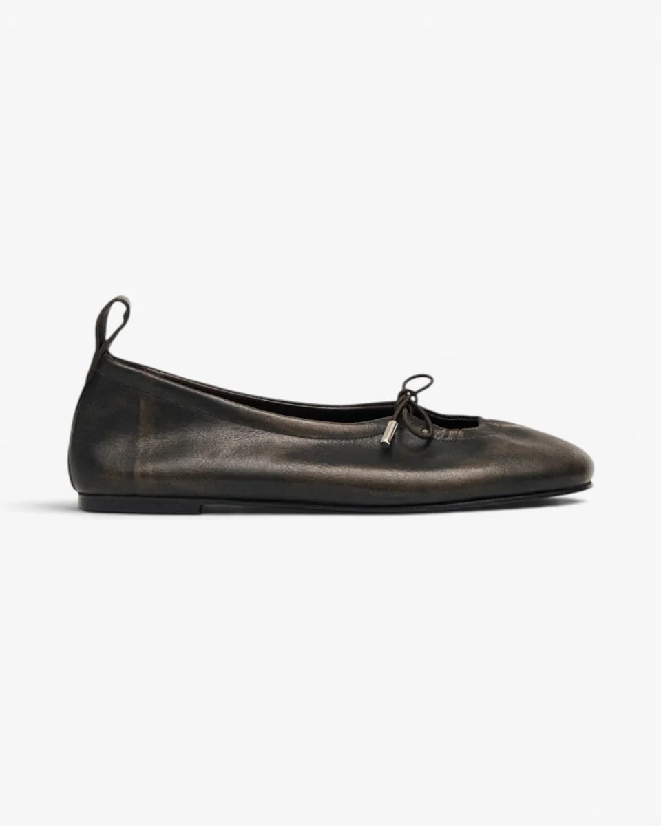 Alohas Baletki Rosalind Brushed Brown Leather