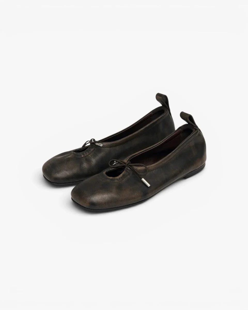 Alohas Baletki Rosalind Brushed Brown Leather - Image 3
