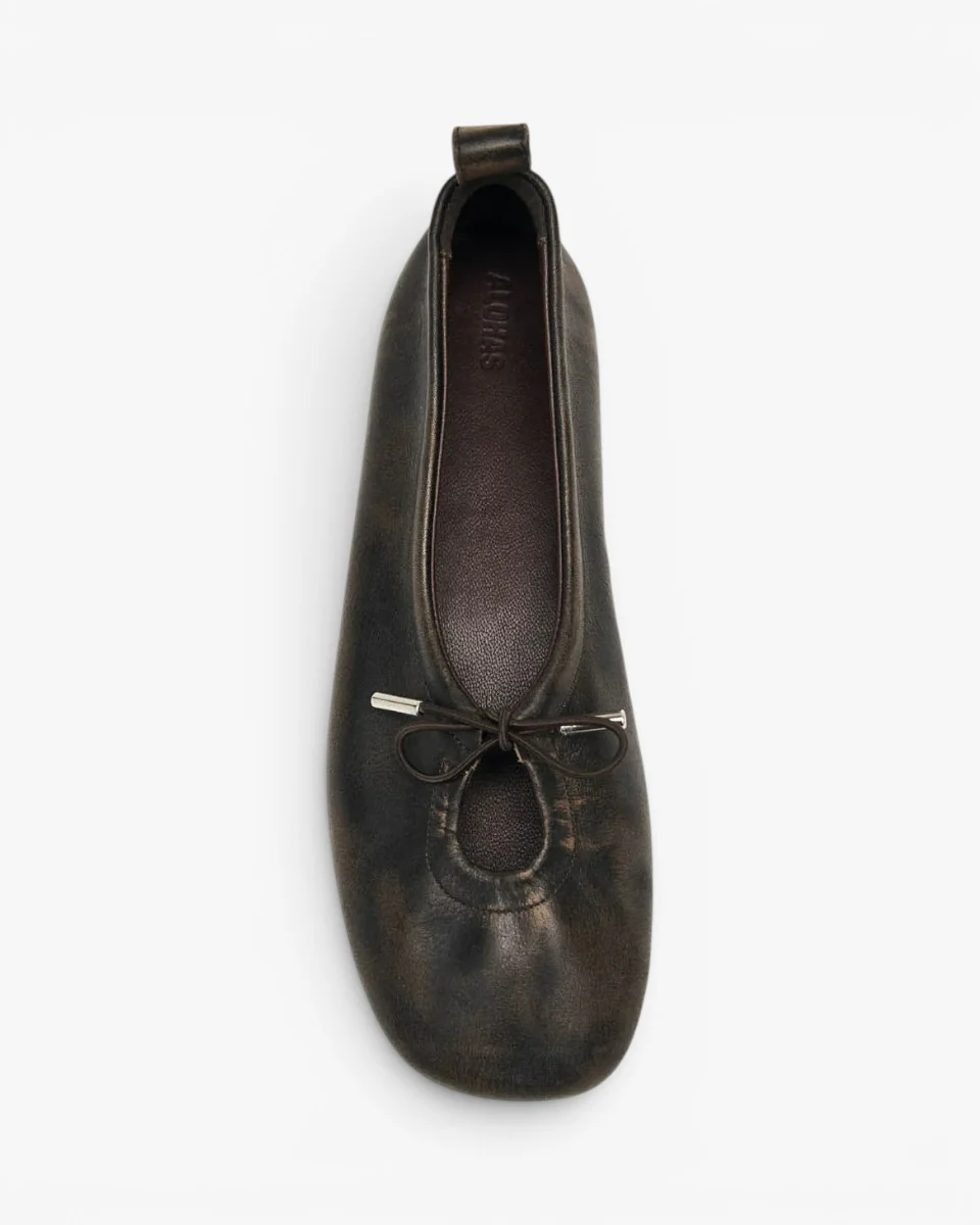Alohas Baletki Rosalind Brushed Brown Leather - Image 4