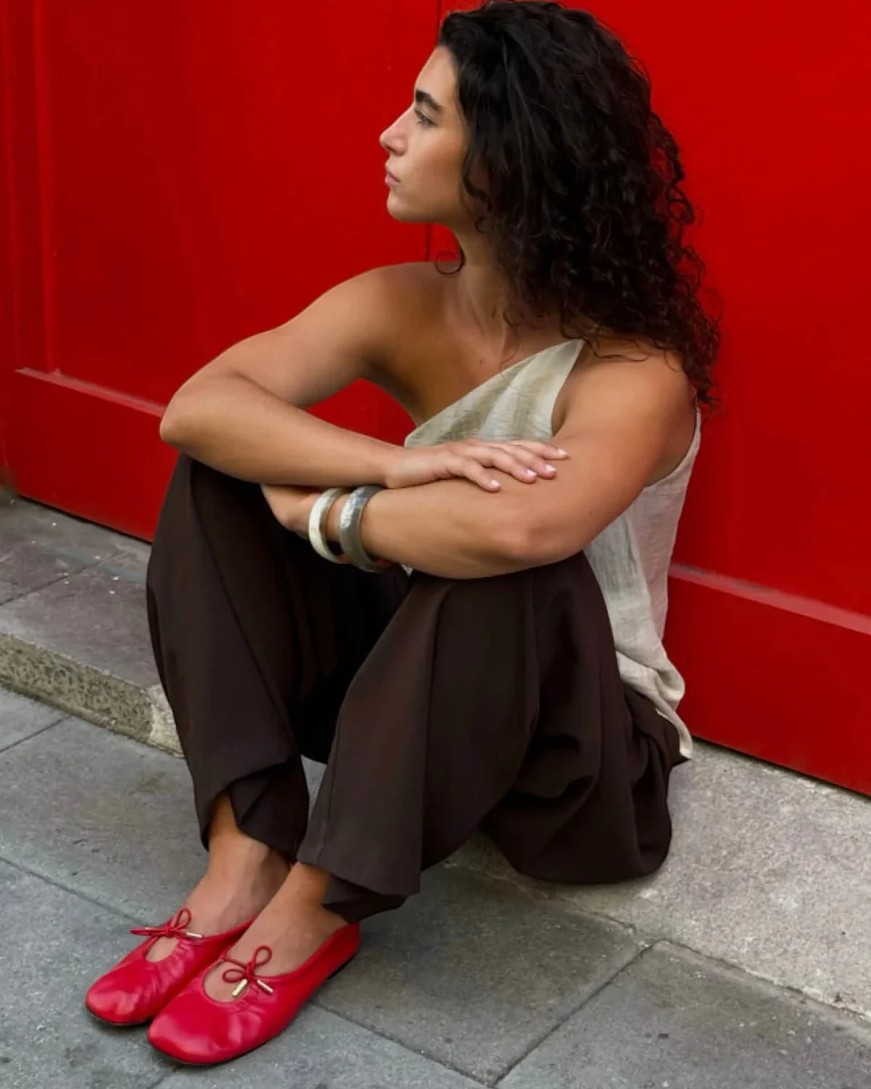 Alohas Baletki Rosalind Red Leather - Image 2