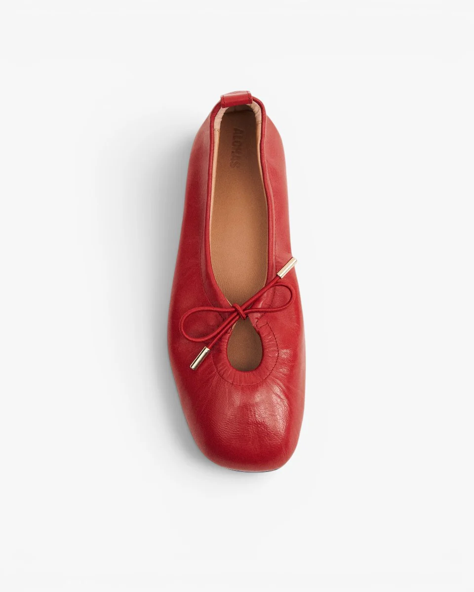 Alohas Baletki Rosalind Red Leather - Image 4