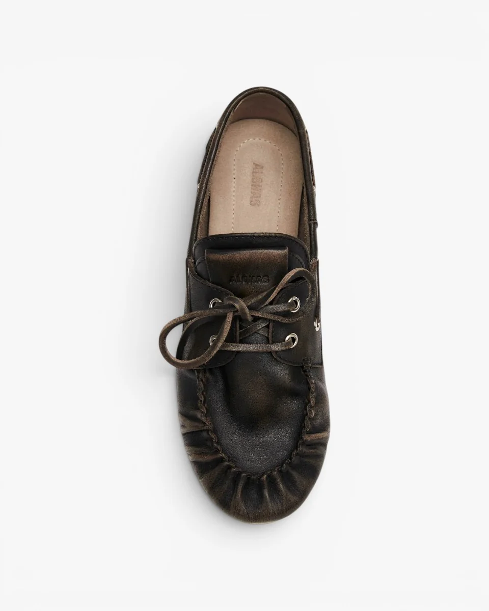 Alohas Loafersy Rowan Brushed Brown Leather - Image 3