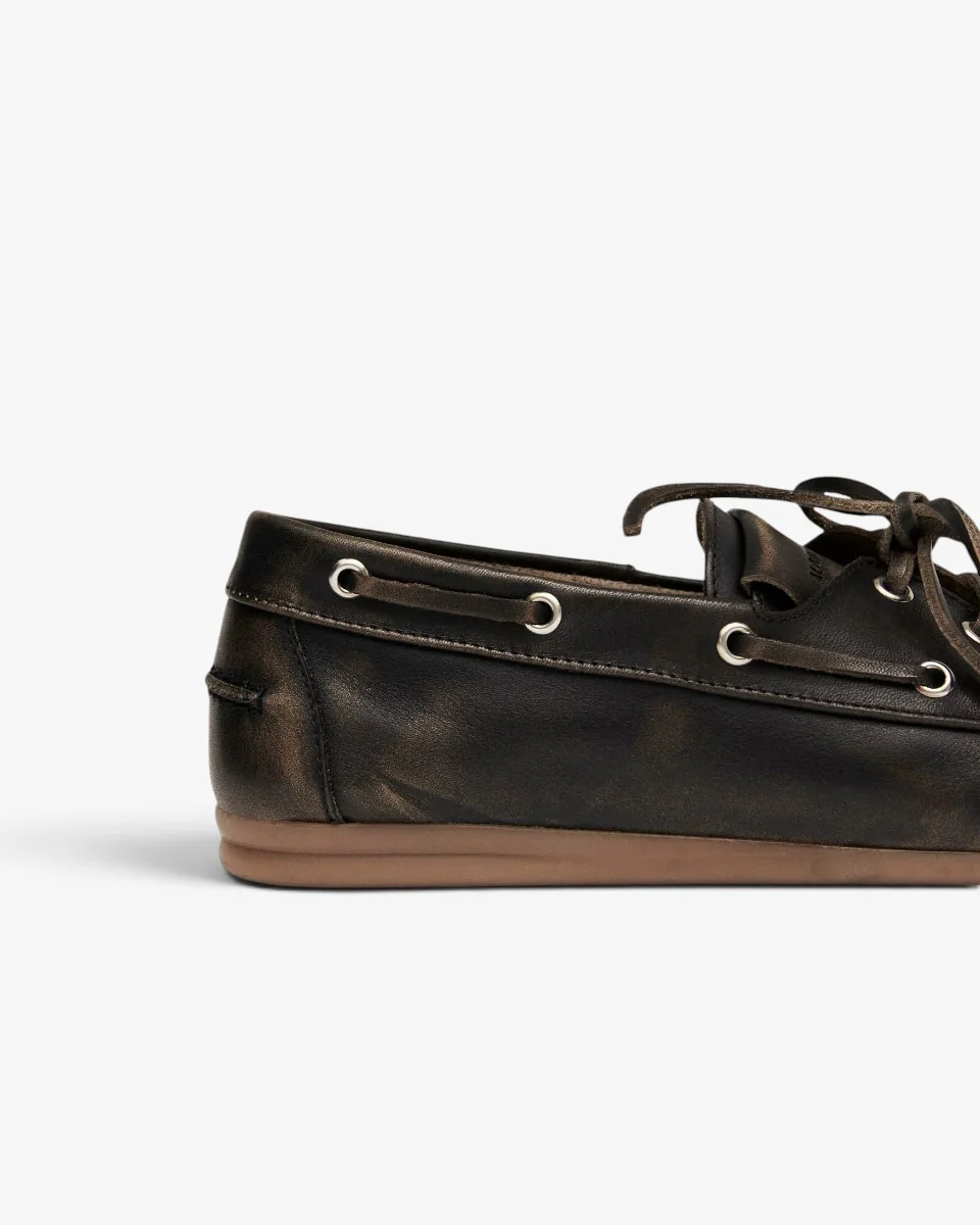 Alohas Loafersy Rowan Brushed Brown Leather - Image 4