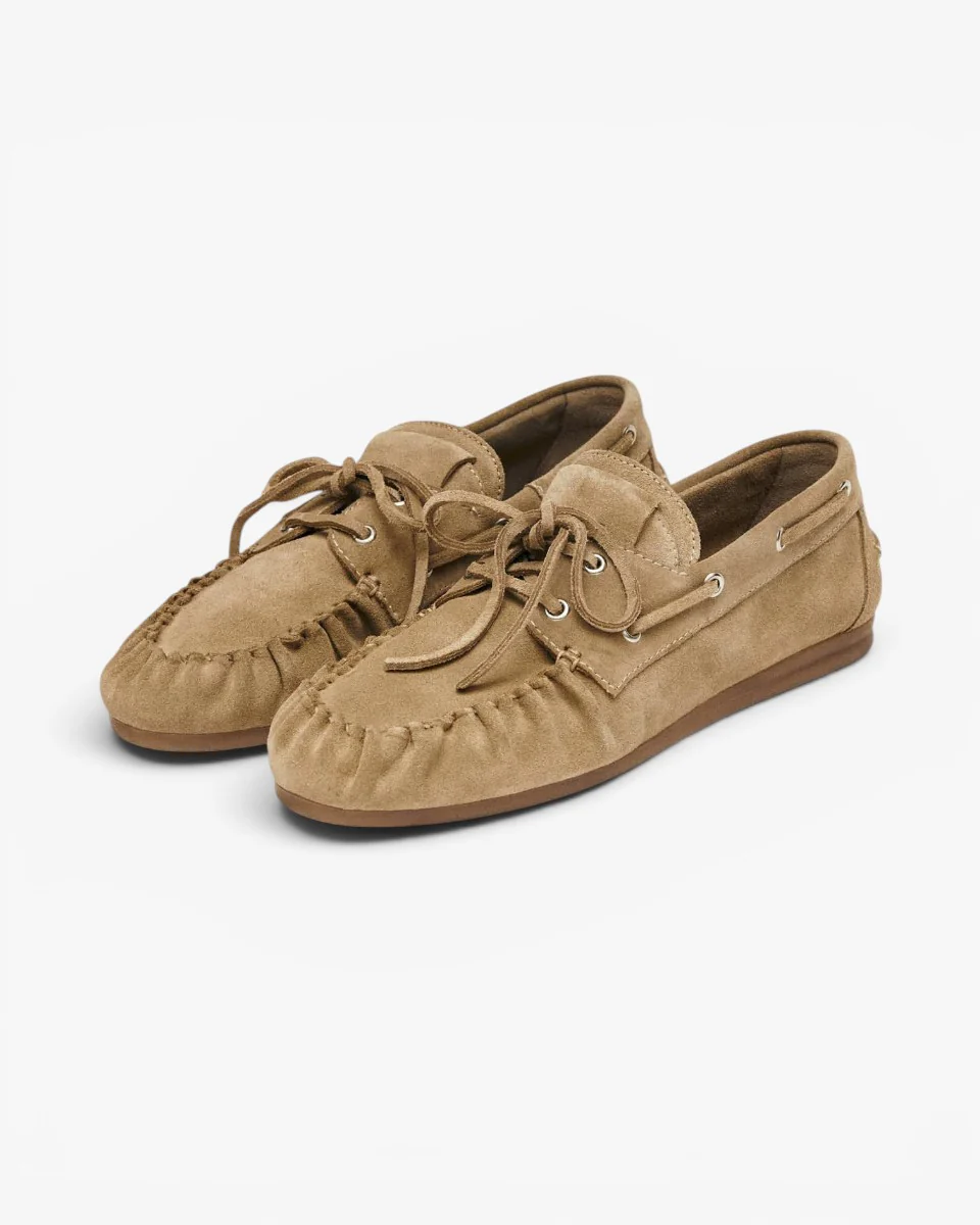 Alohas Loafersy Rowan Suede Beige Leather - Image 3