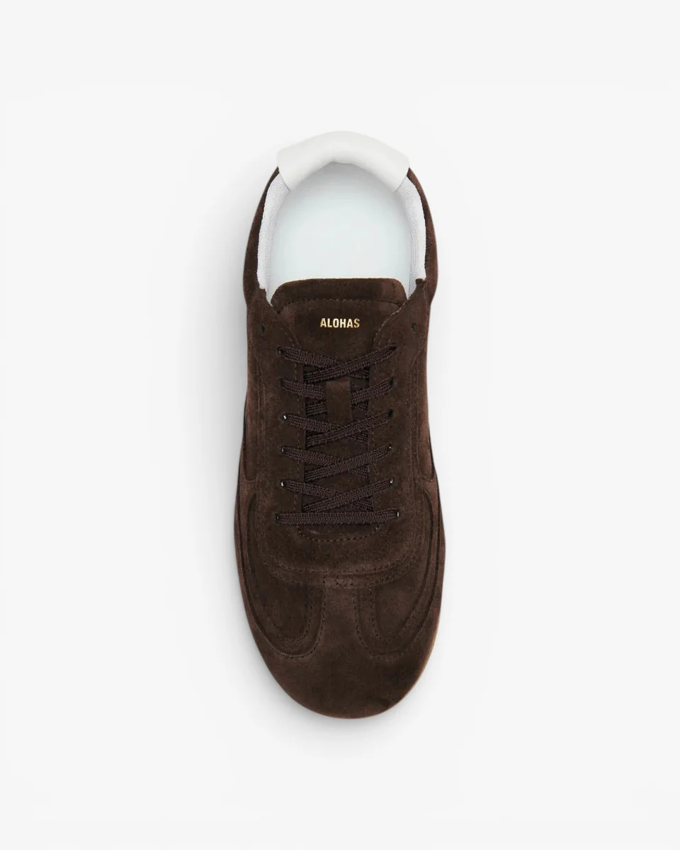 Alohas Sneakersy Tb.24 Suede Chocolate Brown Leather - Image 4
