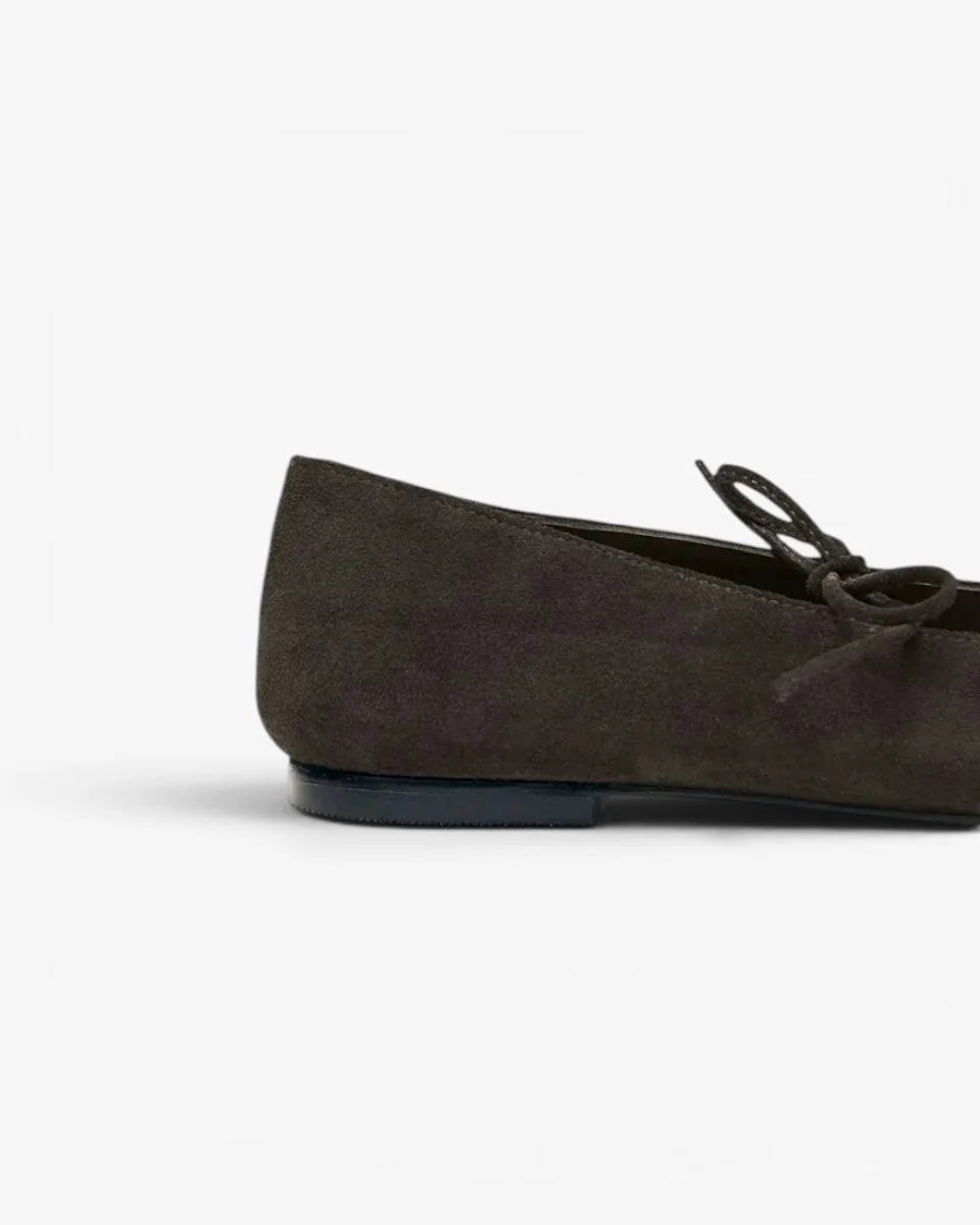 Alohas Baletki Sway Suede Coffee Brown Leather - Image 4