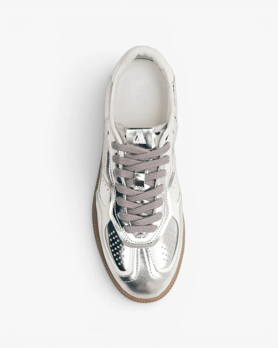 Alohas Sneakersy Tb.490 Rife Shimmer Silver Cream Leather - Image 4