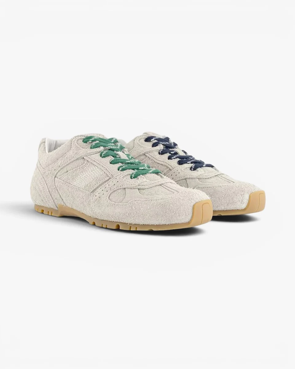 Alohas Sneakersy Tb.56 Suede Fuzzy Light Grey Leather - Image 3