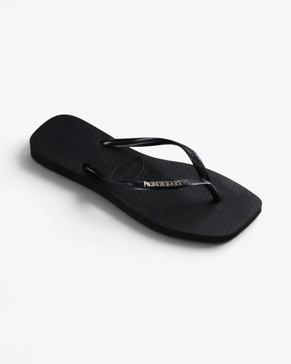 Havaianas Japonki Square Logo Metallic Black Silver - Image 2