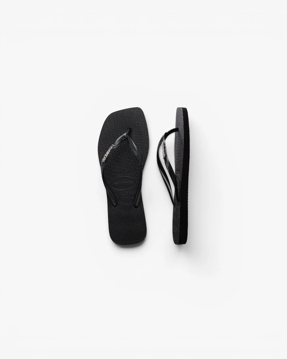 Havaianas Japonki Square Logo Metallic Black Silver - Image 3