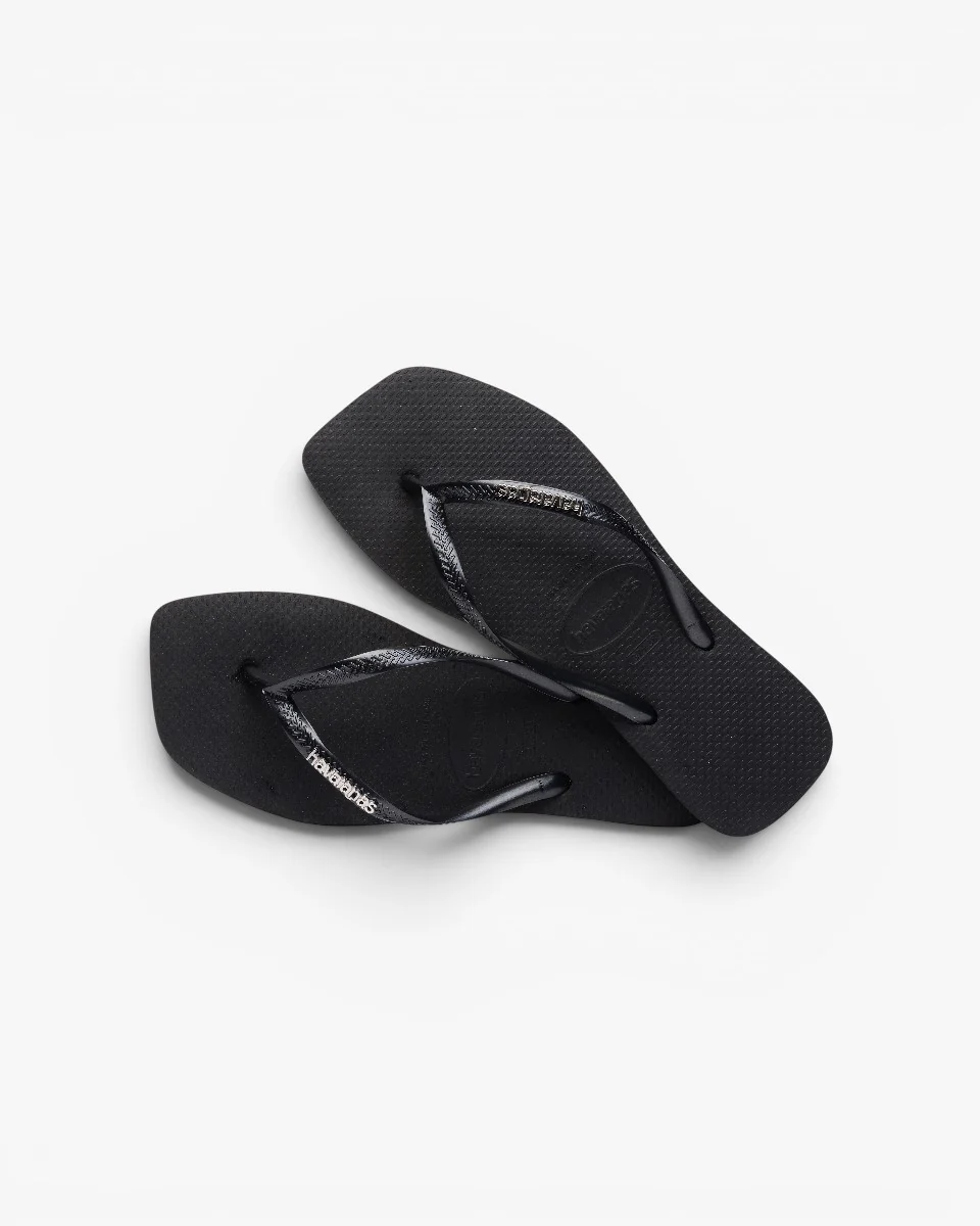 Havaianas Japonki Square Logo Metallic Black Silver - Image 4