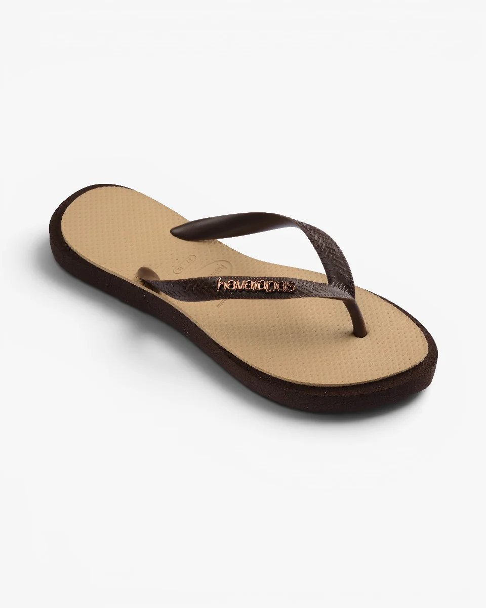 Havaianas Japonki Top Point Fusion Dark Brown Golden - Image 2