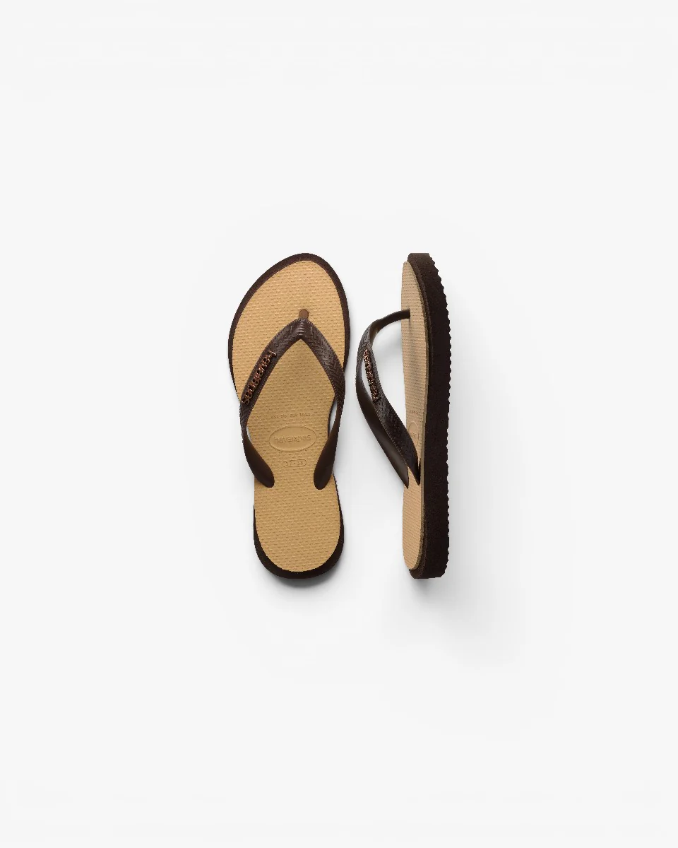 Havaianas Japonki Top Point Fusion Dark Brown Golden - Image 3