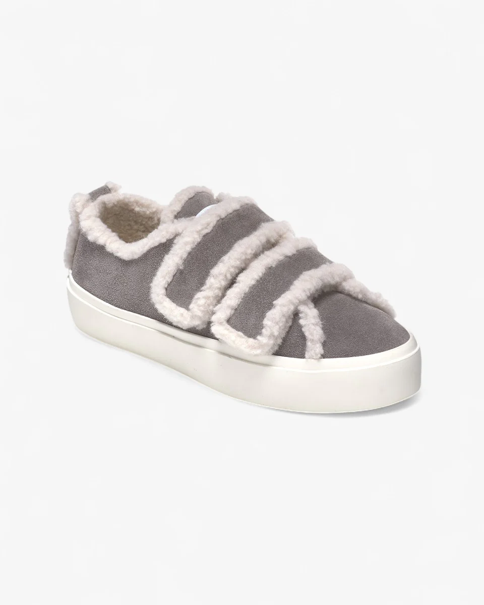 Inuikii Buty Shearling Low Velcro Szare - Image 2