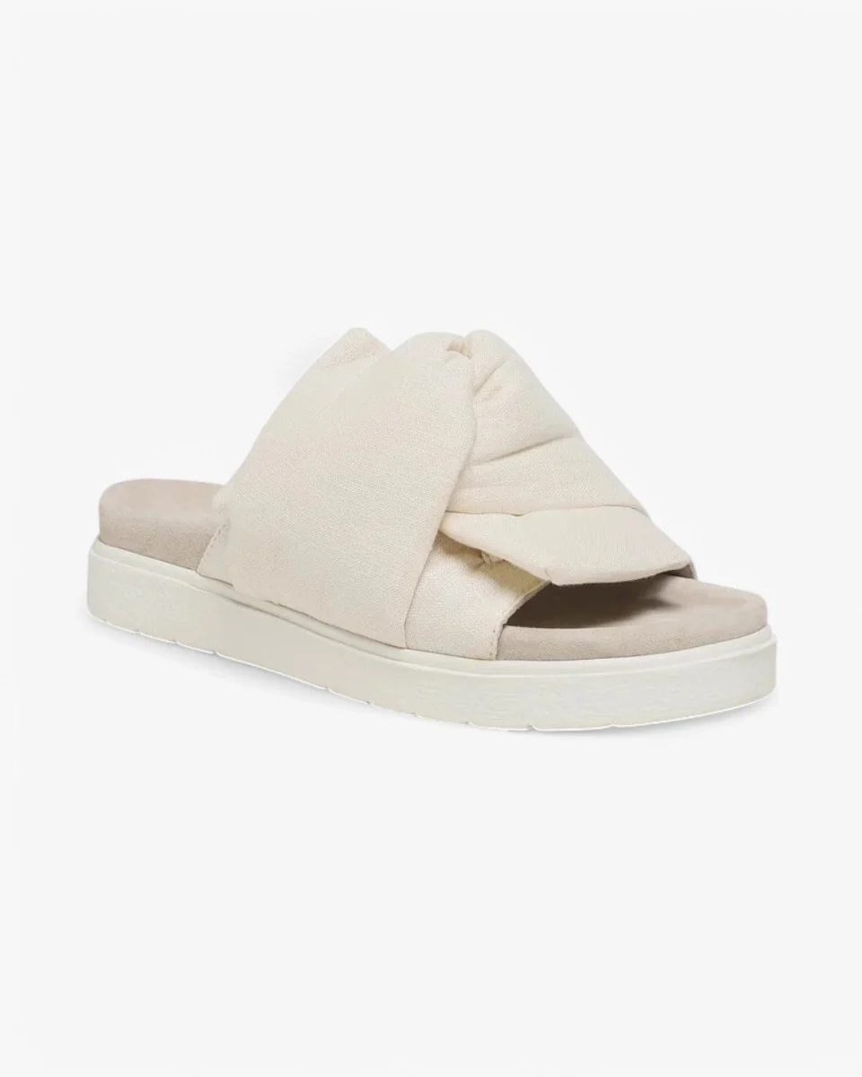 Inuikii Klapki Oversized Linen Knot Off White - Image 3