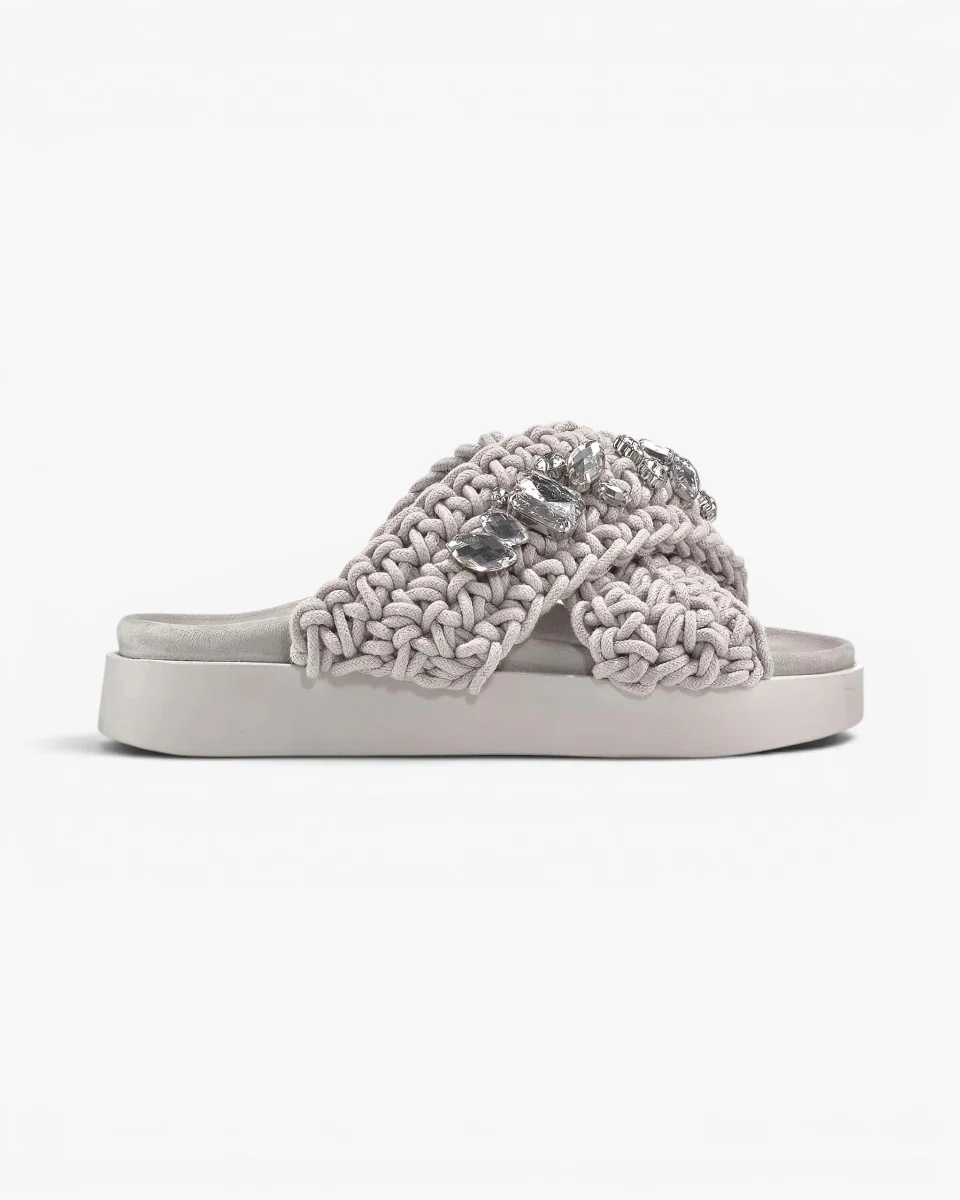 Inuikii Klapki Woven Stones Stone Grey
