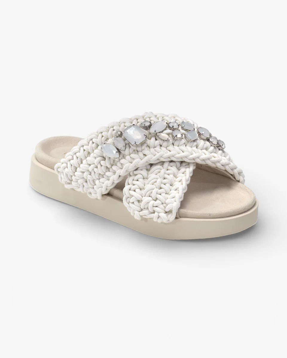 Inuikii Klapki Woven Stones Off White - Image 2