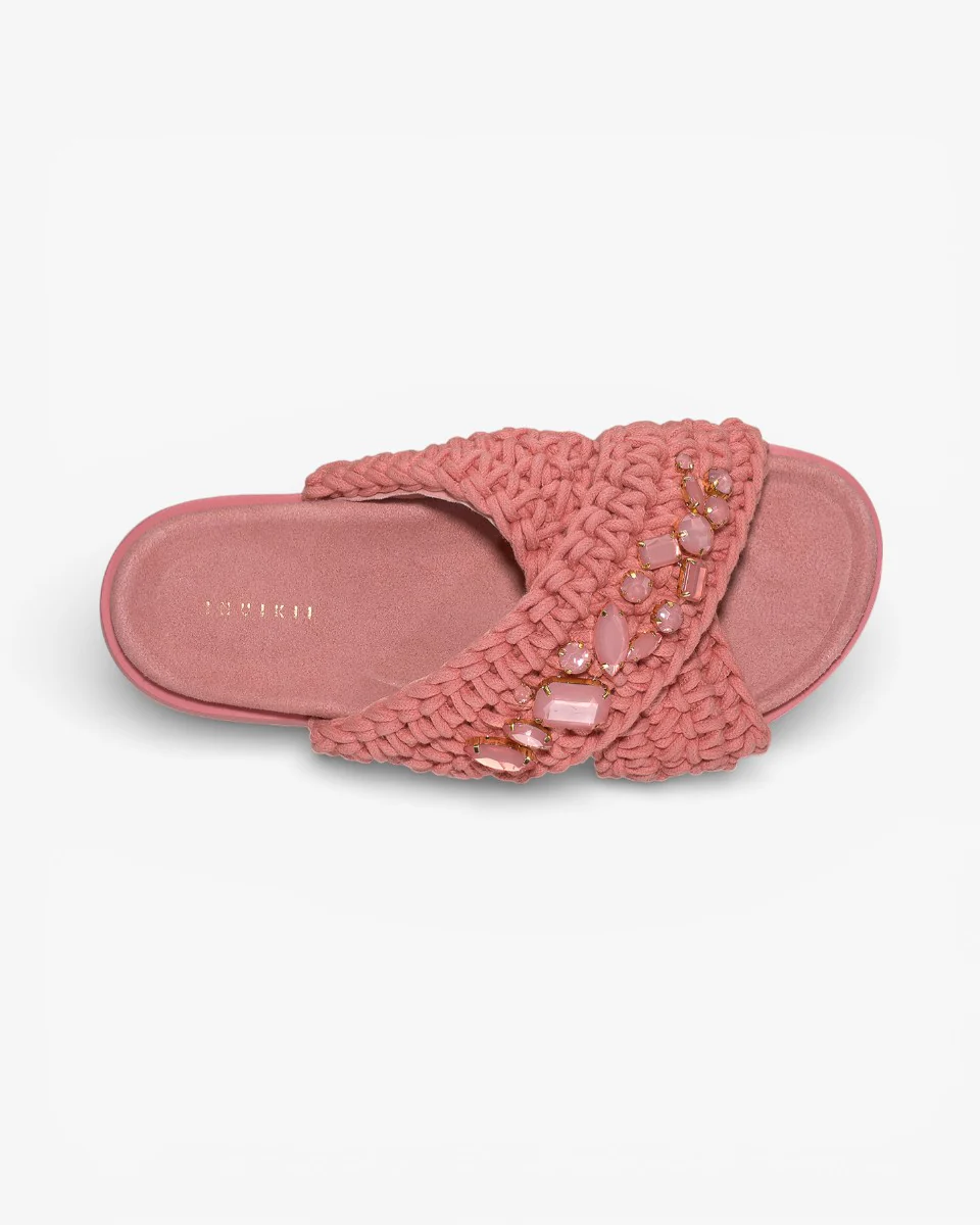 Inuikii Klapki Woven Stones Rose - Image 3