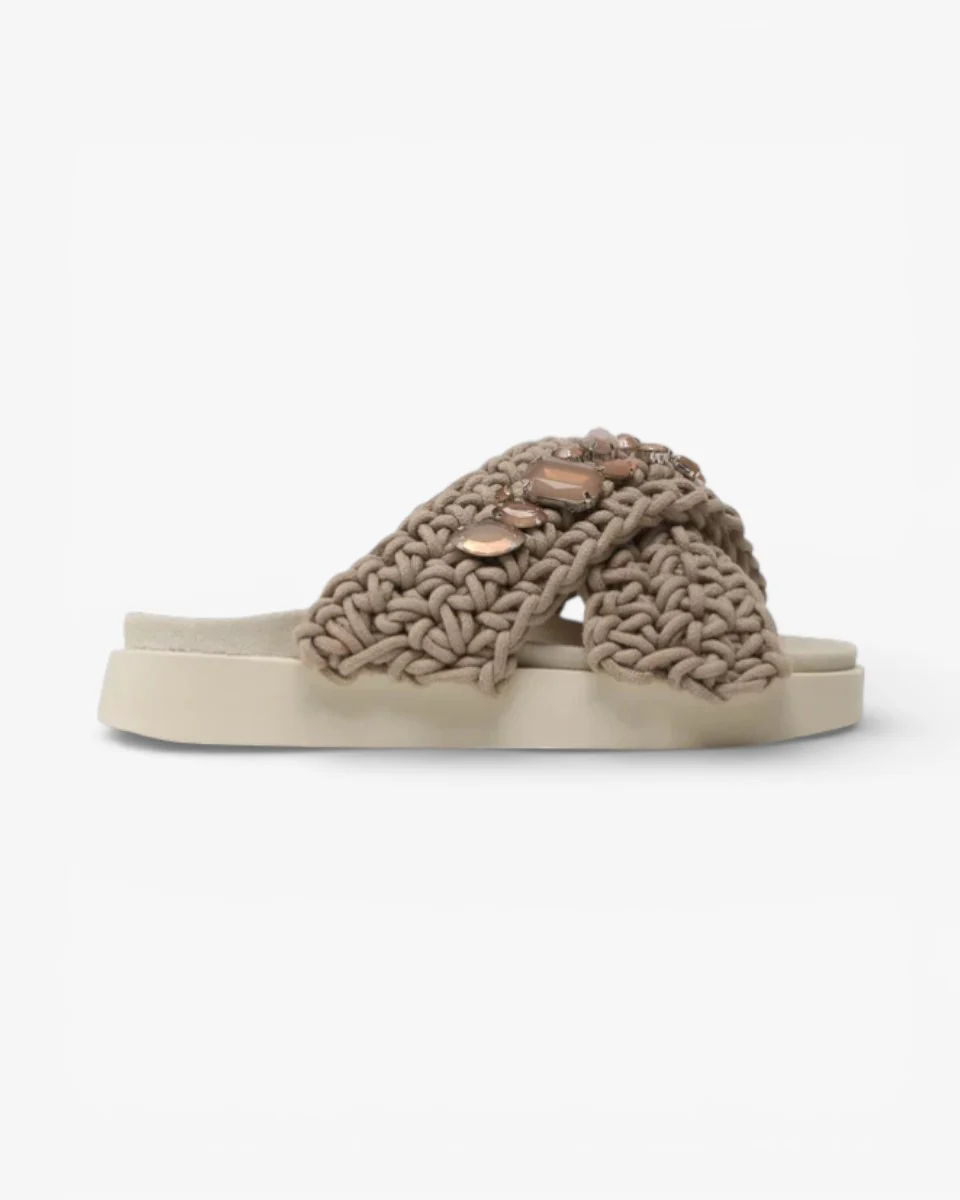INUIKII Klapki Woven Stones Taupe