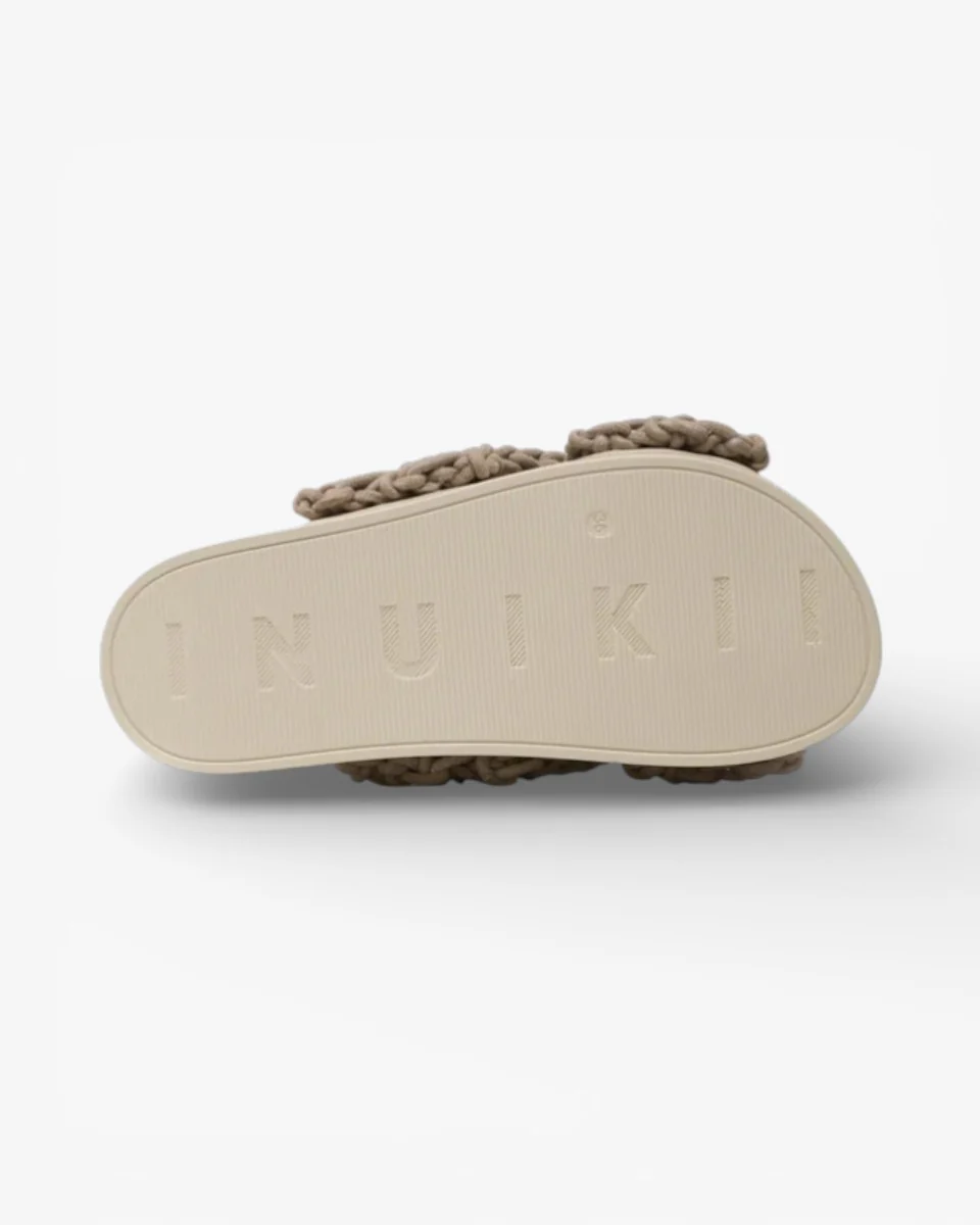 INUIKII Klapki Woven Stones Taupe - Image 5