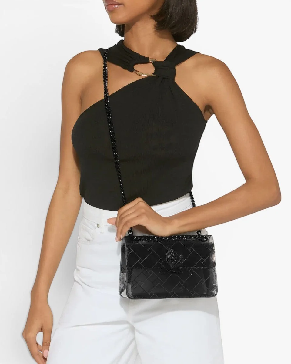 Kurt Geiger Torebka Mini Vinyl Kensington Drench Black - Image 3