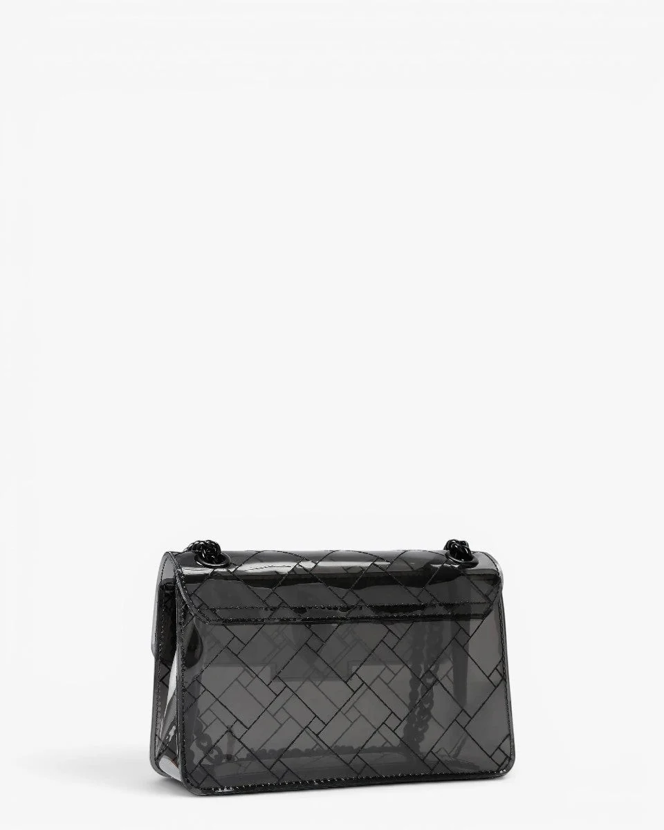 Kurt Geiger Torebka Mini Vinyl Kensington Drench Black - Image 5