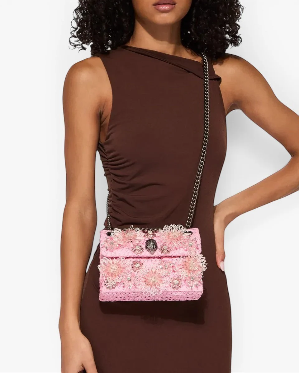 Kurt Geiger Torebka Raffia Mini Kensington Pink - Image 3