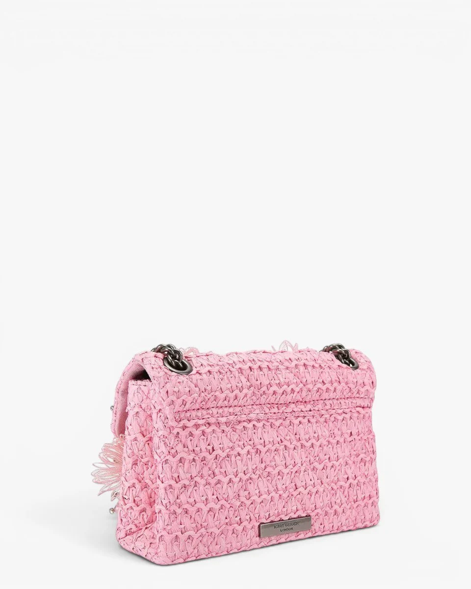 Kurt Geiger Torebka Raffia Mini Kensington Pink - Image 5