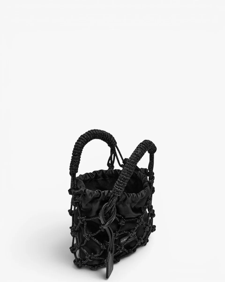Kurt Geiger Torebka Small Drench Macrame Crystal Black - Image 4