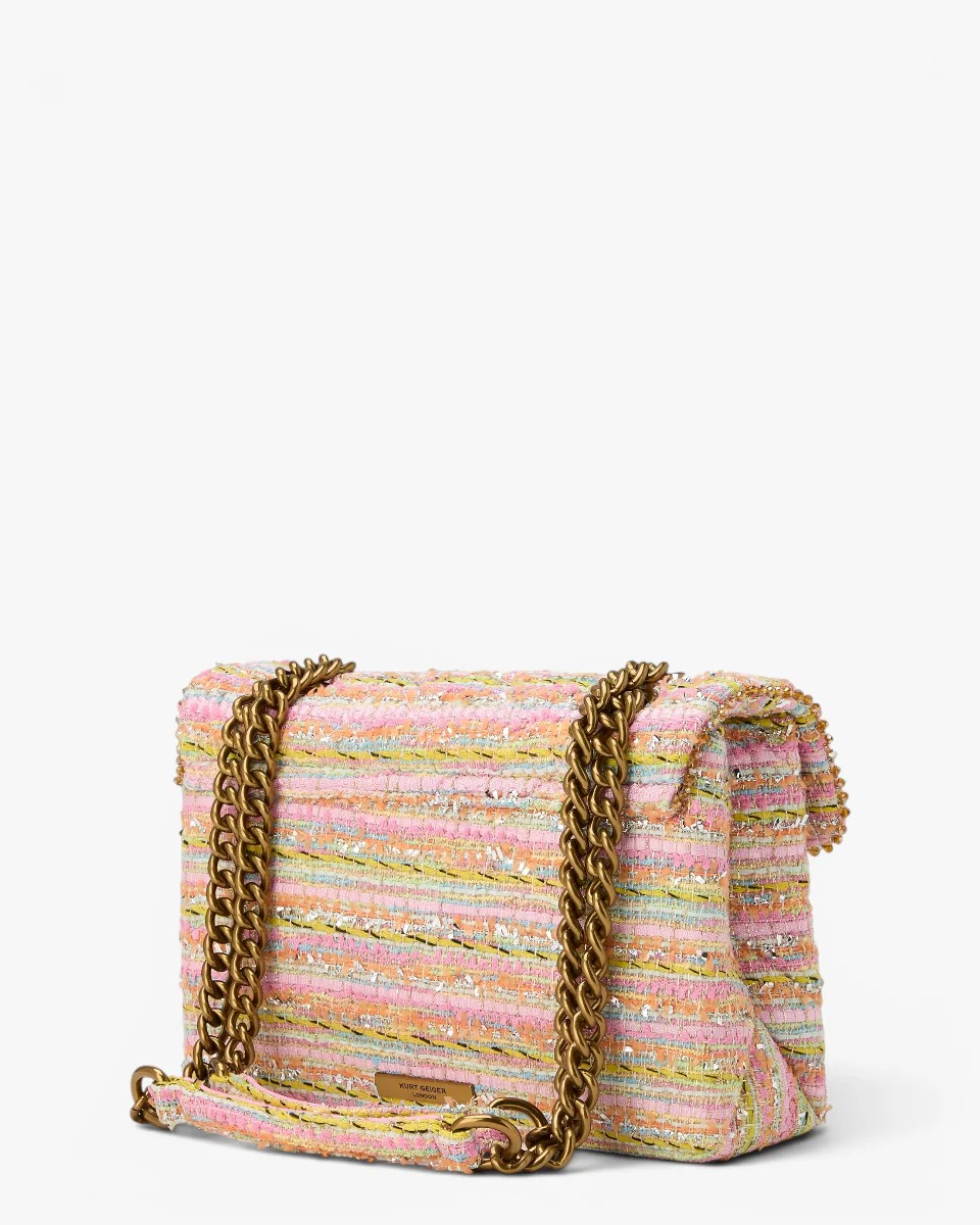Kurt Geiger Torebka Tweed Kensington Pink Comb - Image 3