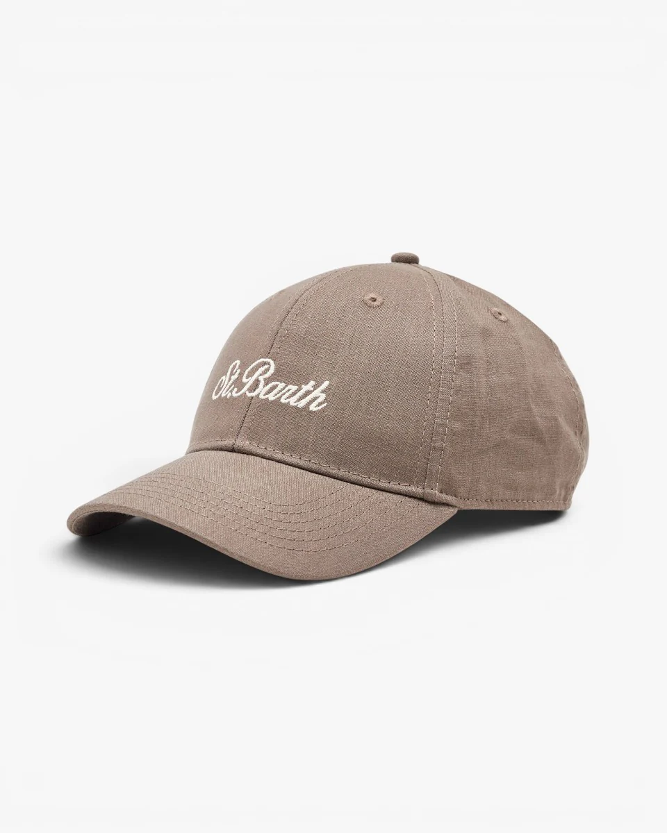 MC2 Saint Barth Czapka Baseball N Linen Vintage Brown - Image 2