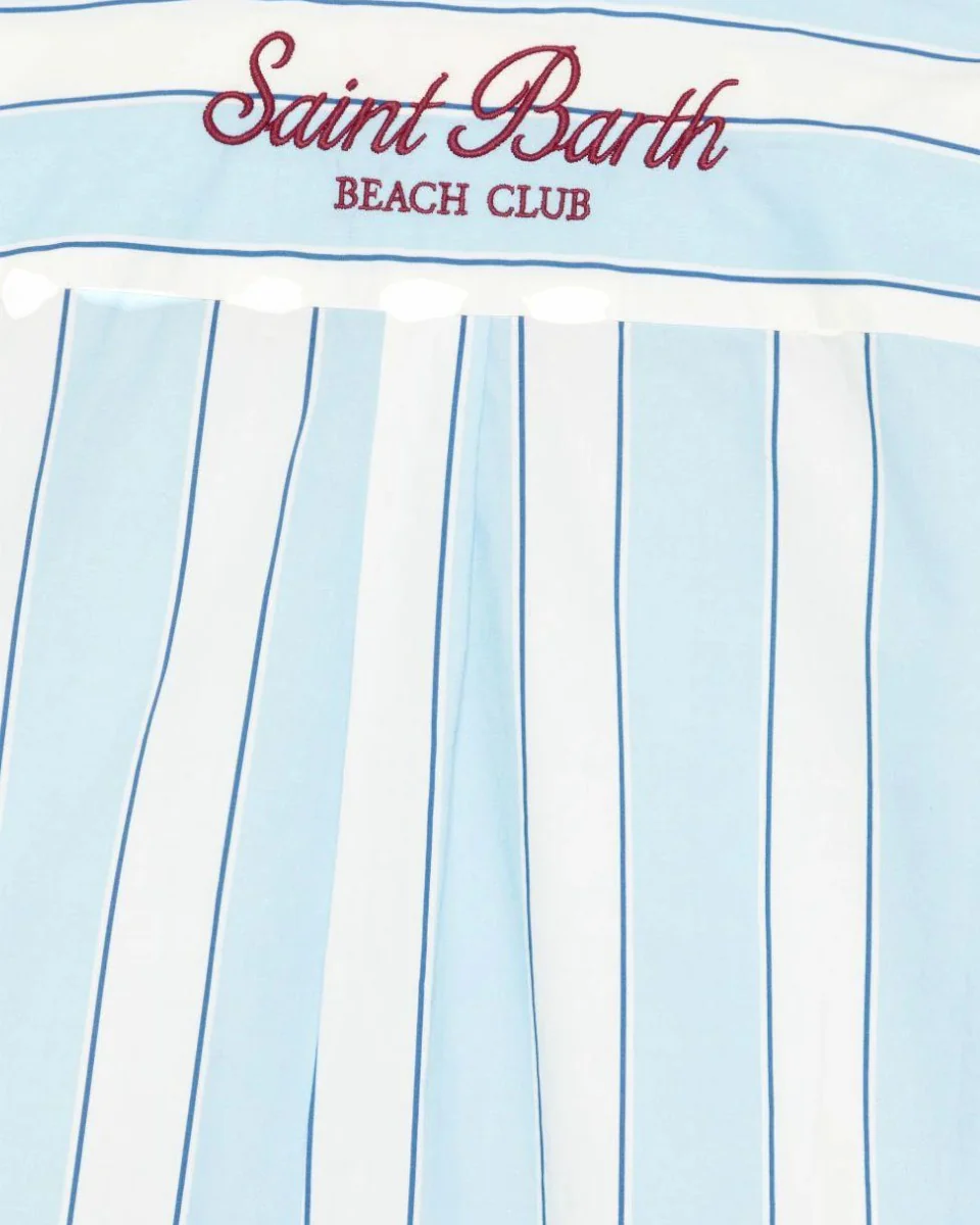 MC2 Saint Barth Koszula Brigitte Cotton Beach Stripes Blue - Image 3