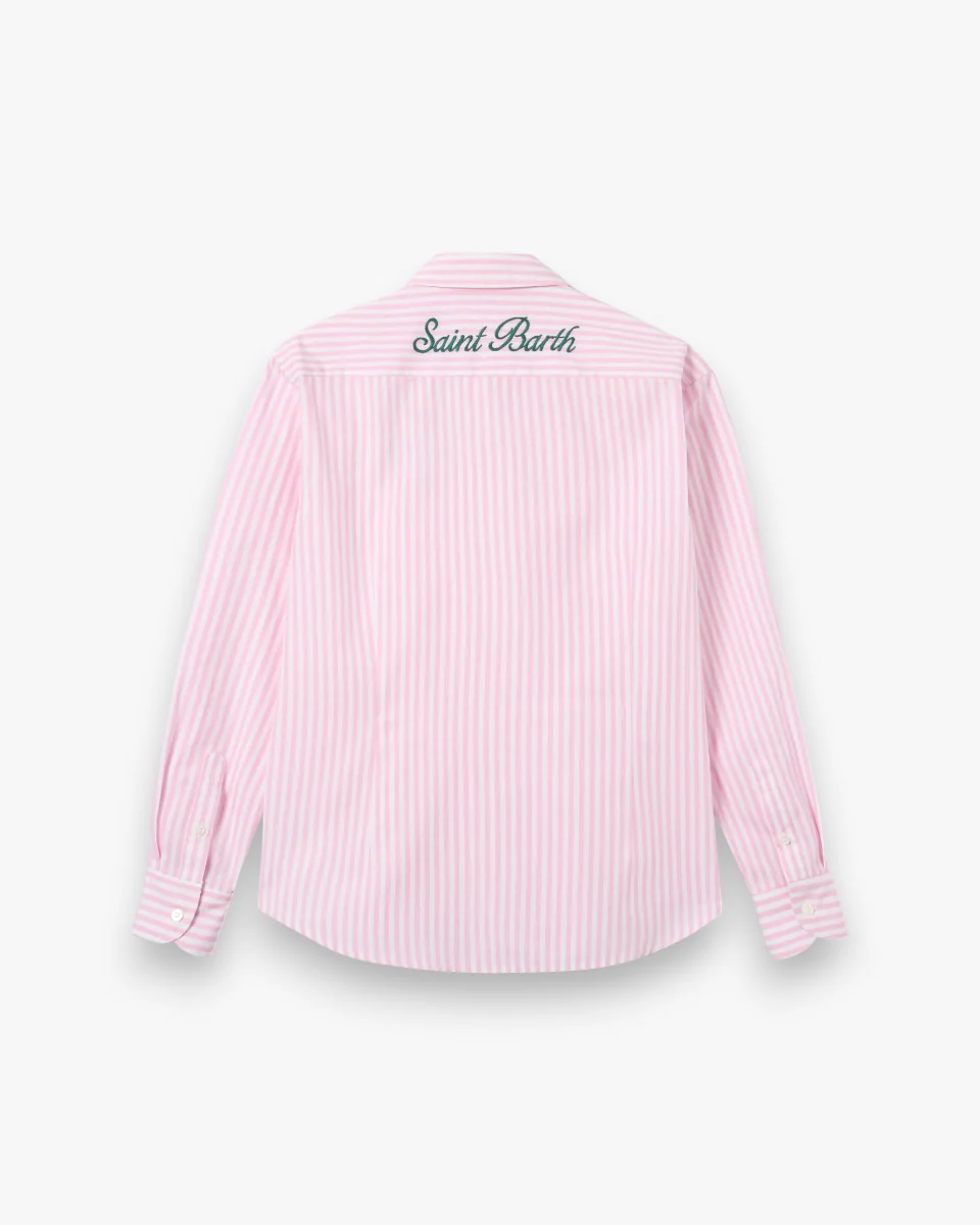 MC2 Saint Barth Koszula Meredith Cotton Sb Beach Stripes Pink - Image 3