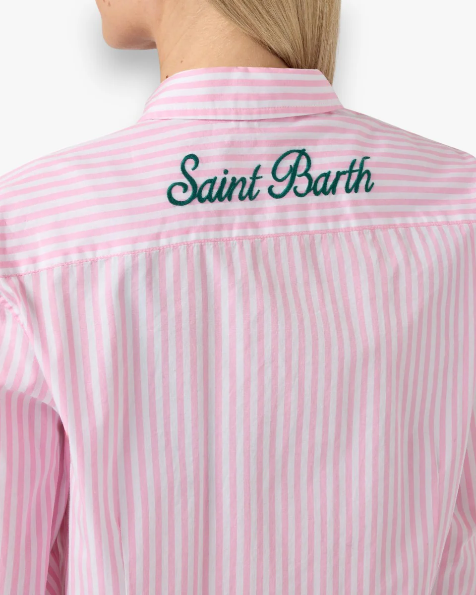 MC2 Saint Barth Koszula Meredith Cotton Sb Beach Stripes Pink - Image 4