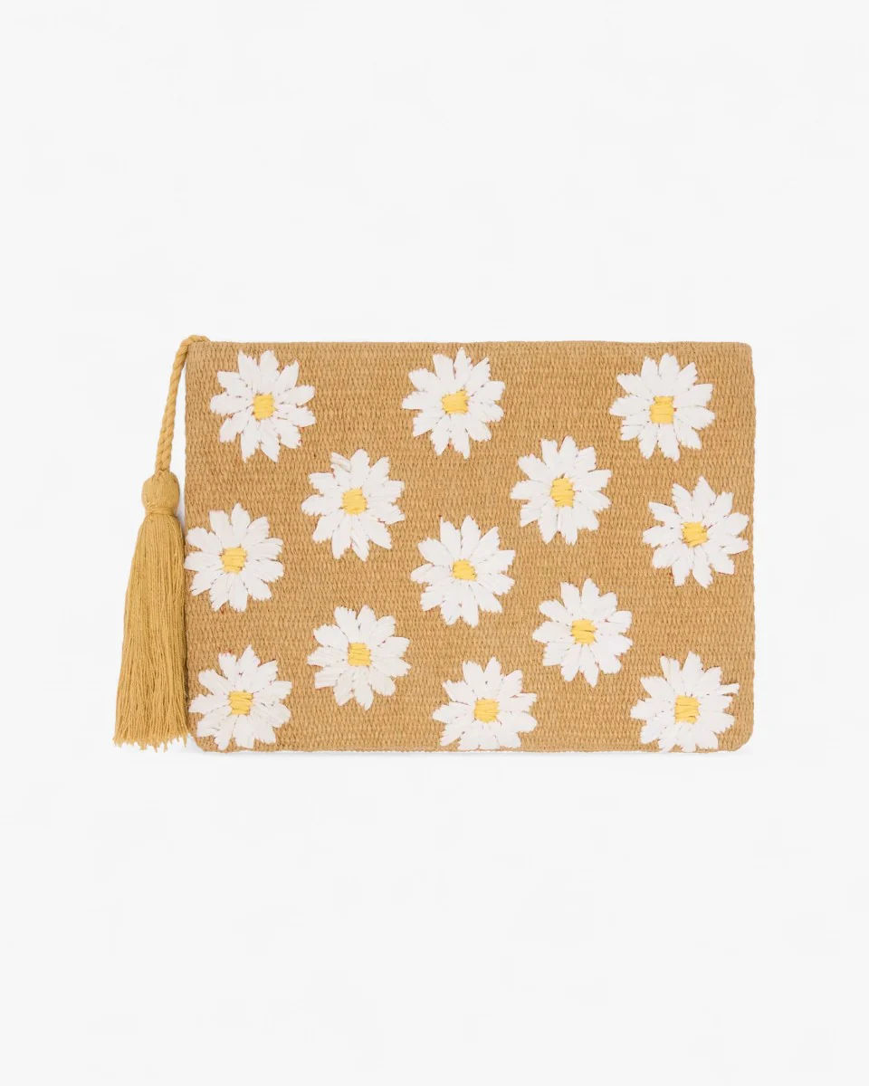 MC2 SAINT BARTH Saszetka Straw Pouch w Kwiaty