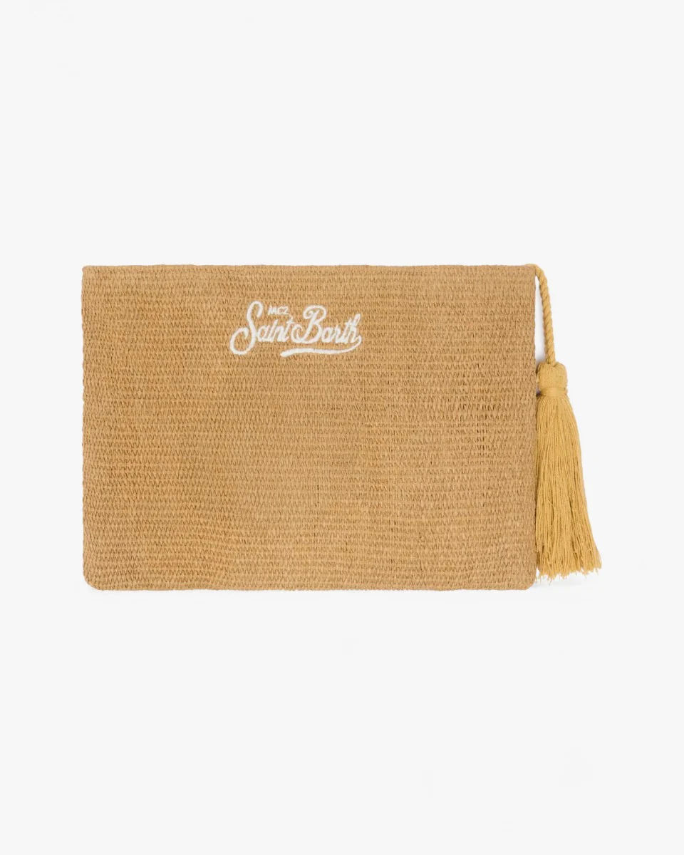 MC2 SAINT BARTH Saszetka Straw Pouch w Kwiaty - Image 2