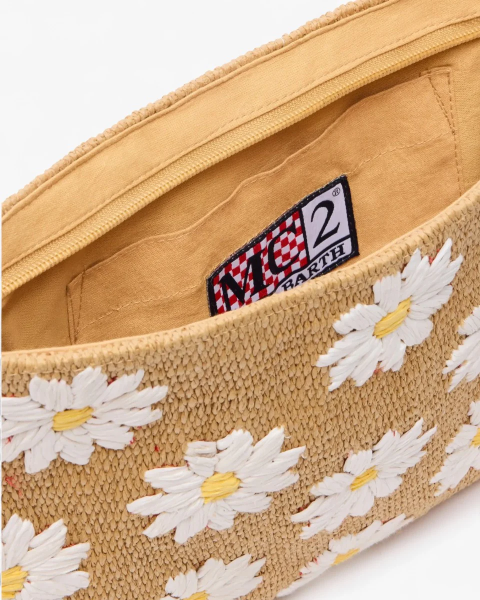 MC2 SAINT BARTH Saszetka Straw Pouch w Kwiaty - Image 3