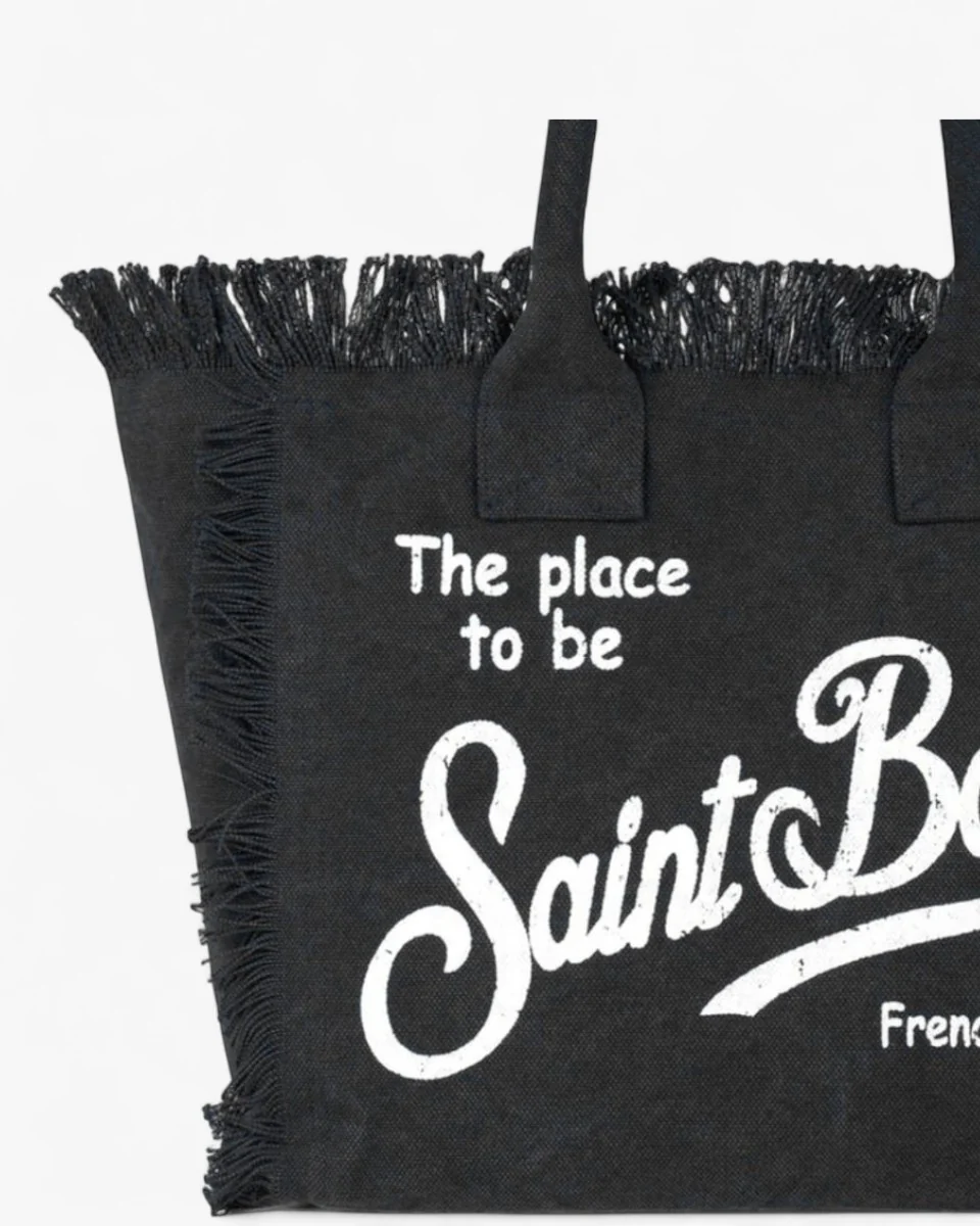 MC2 SAINT BARTH Torebka Colette Linen Czarna - Image 2