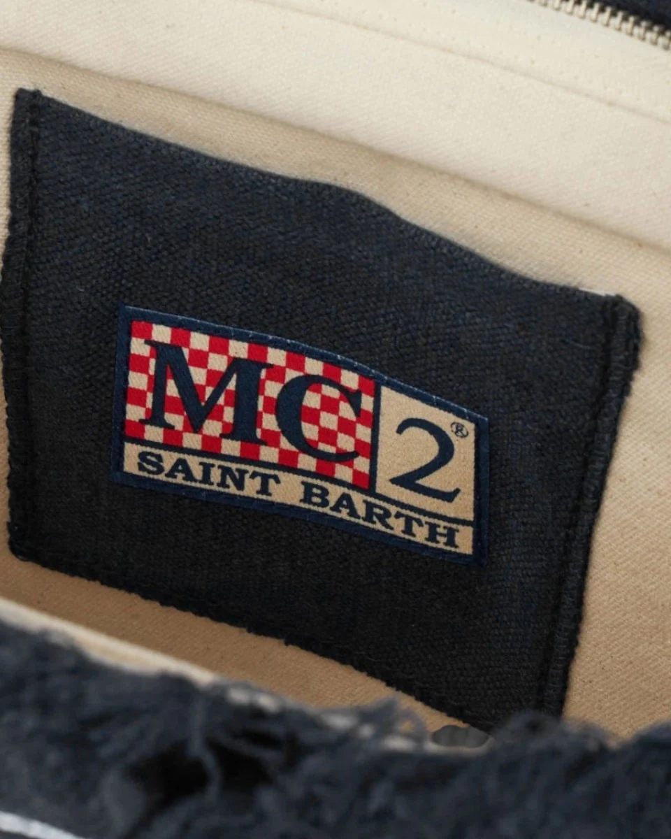 MC2 SAINT BARTH Torebka Colette Linen Czarna - Image 3