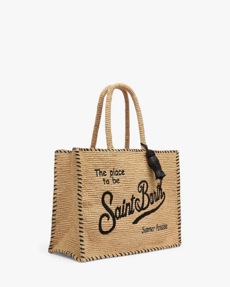 MC2 SAINT BARTH Torebka Colette Raffia Border Beige - Image 2