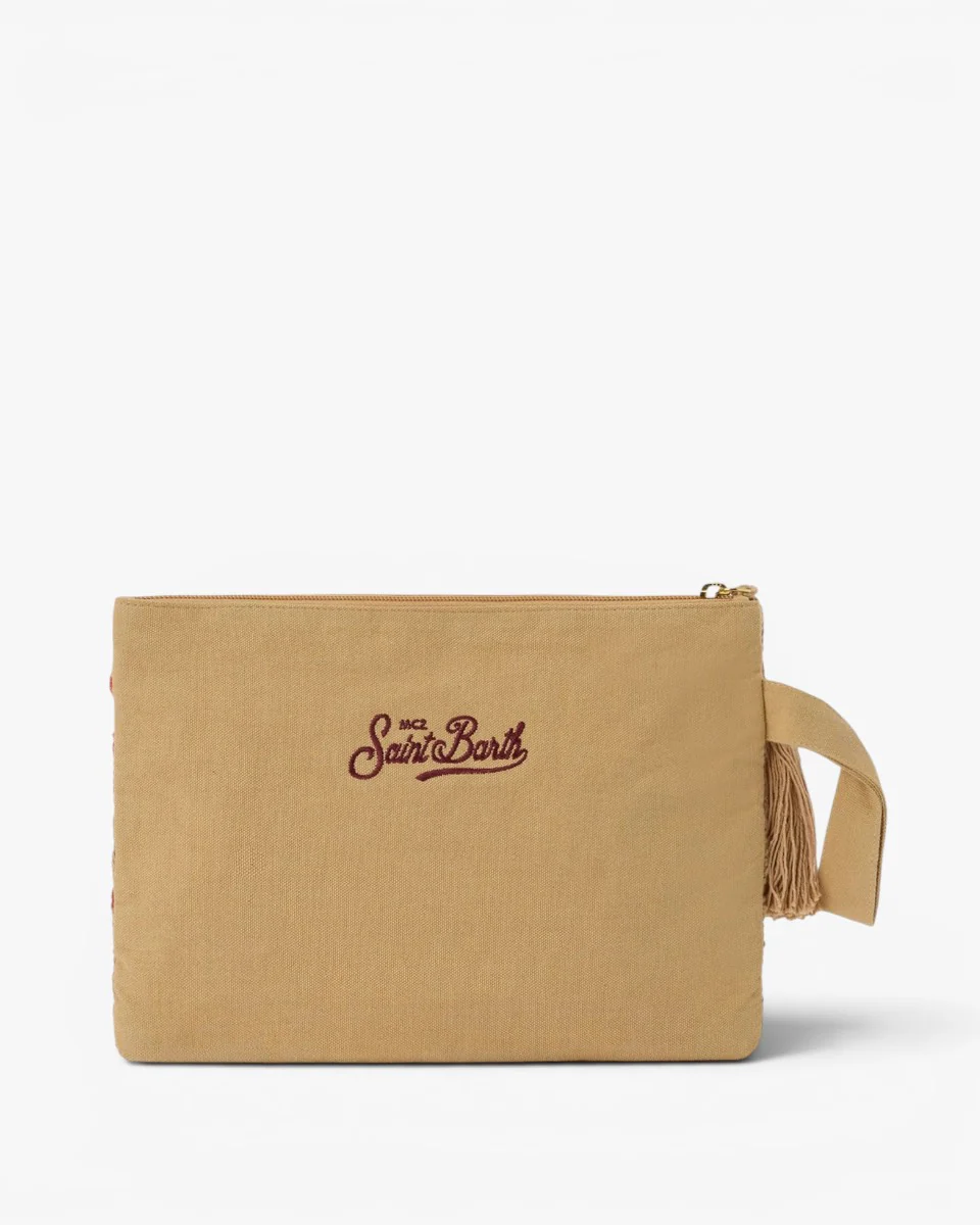 MC2 SAINT BARTH Torebka Jute Pouch Terry Coral - Image 3