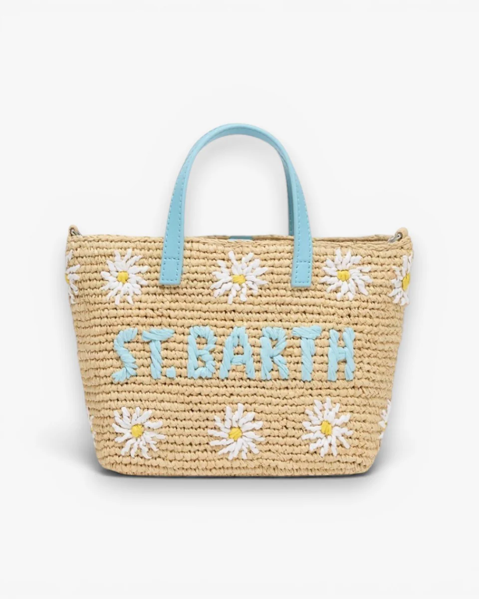 MC2 SAINT BARTH Torebka Raffia City Mini w Kwiaty