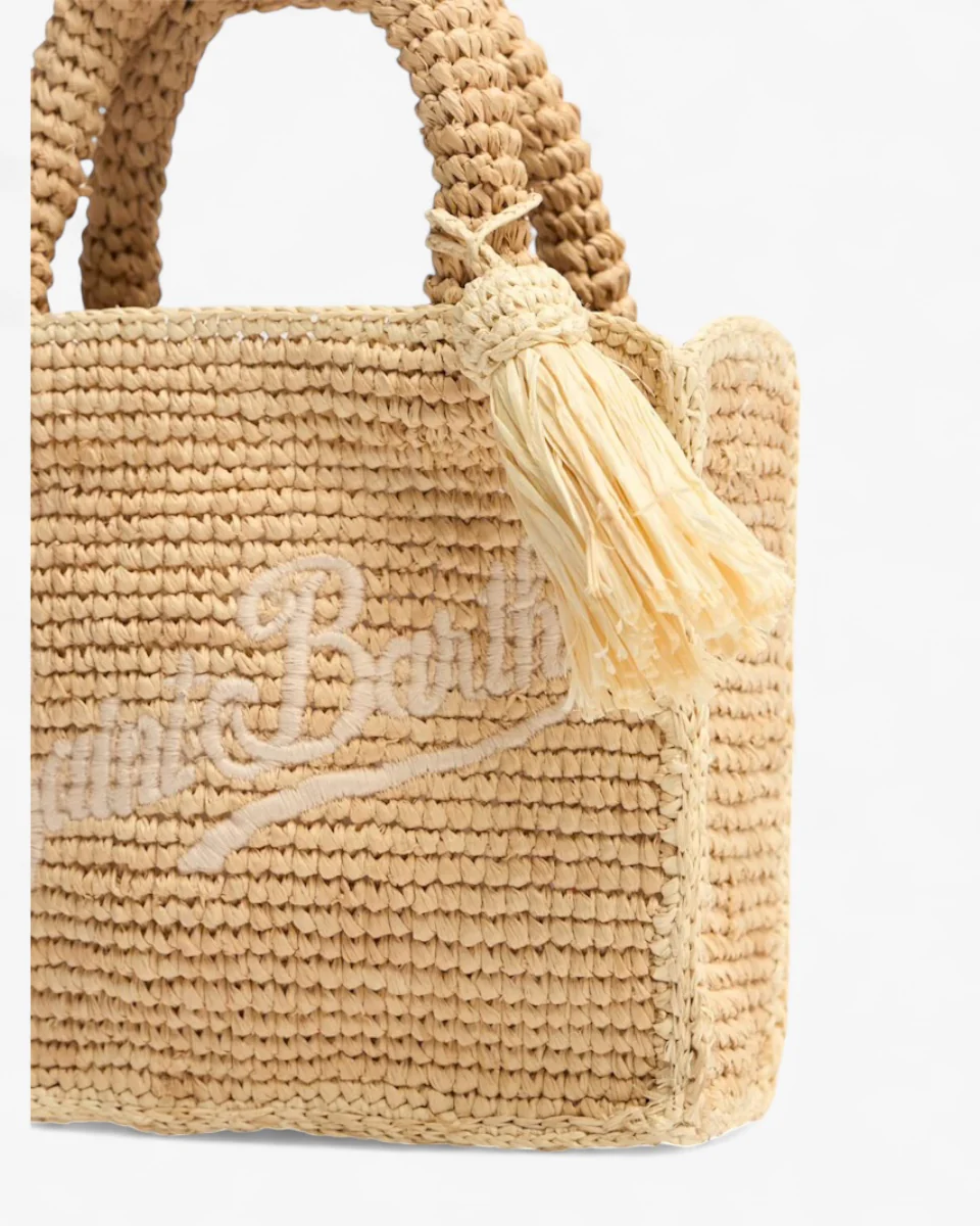 MC2 SAINT BARTH Torebka Vanity Mini Raffia Beżowa - Image 3