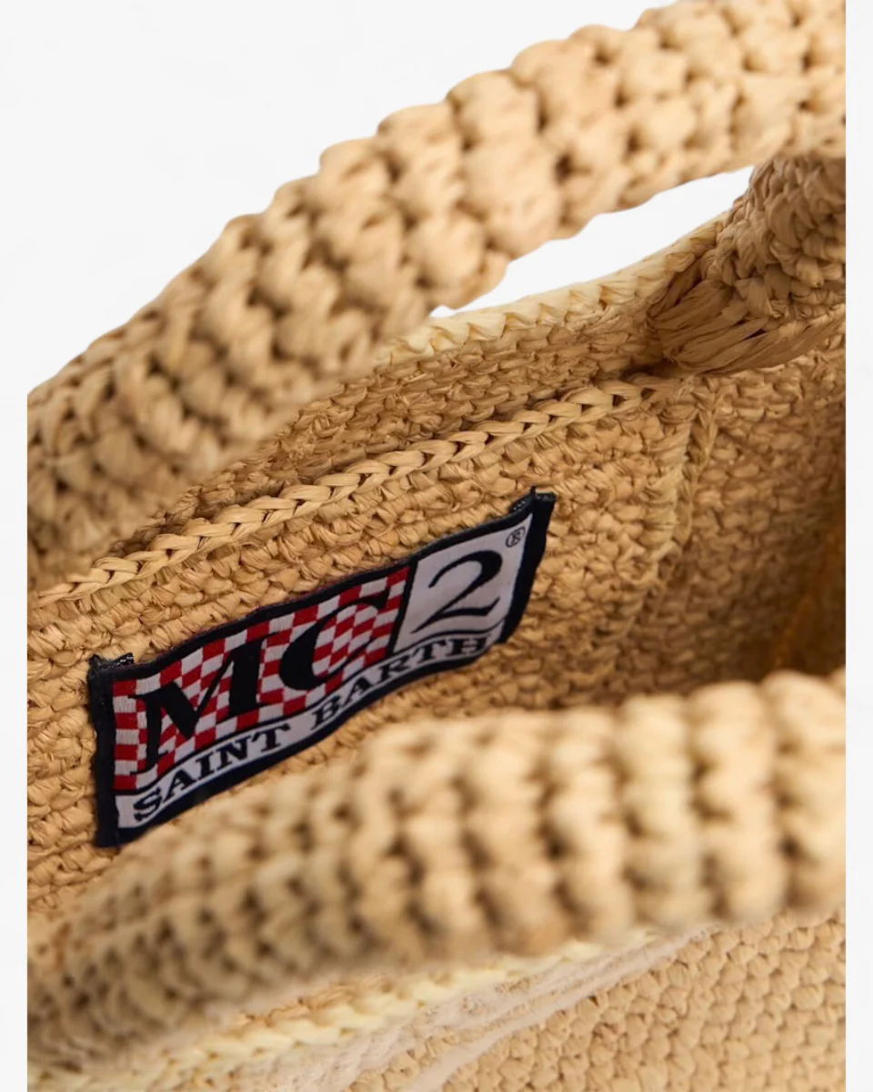 MC2 SAINT BARTH Torebka Vanity Mini Raffia Beżowa - Image 4