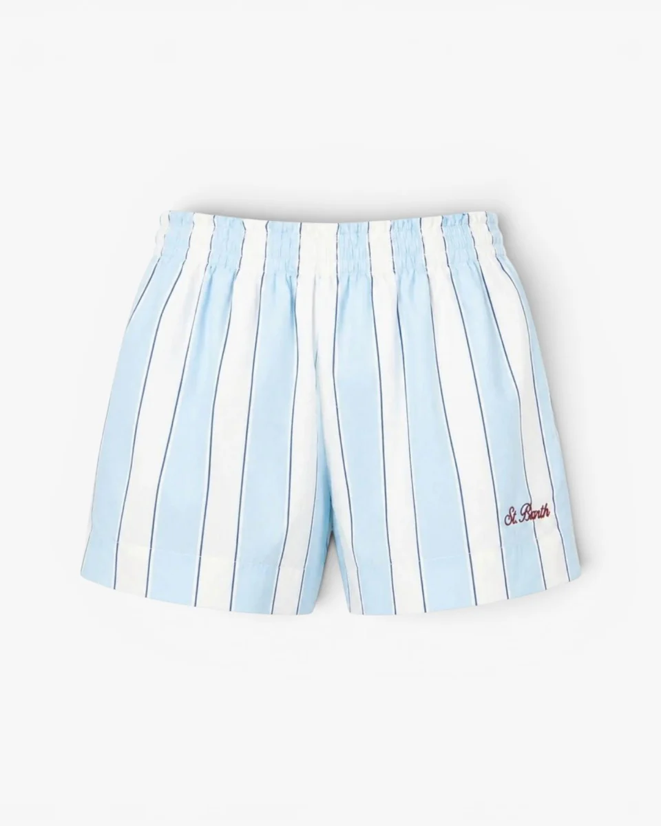 MC2 Saint Barth Spodenki Meave Cotton Sb Beach Stripes Blue