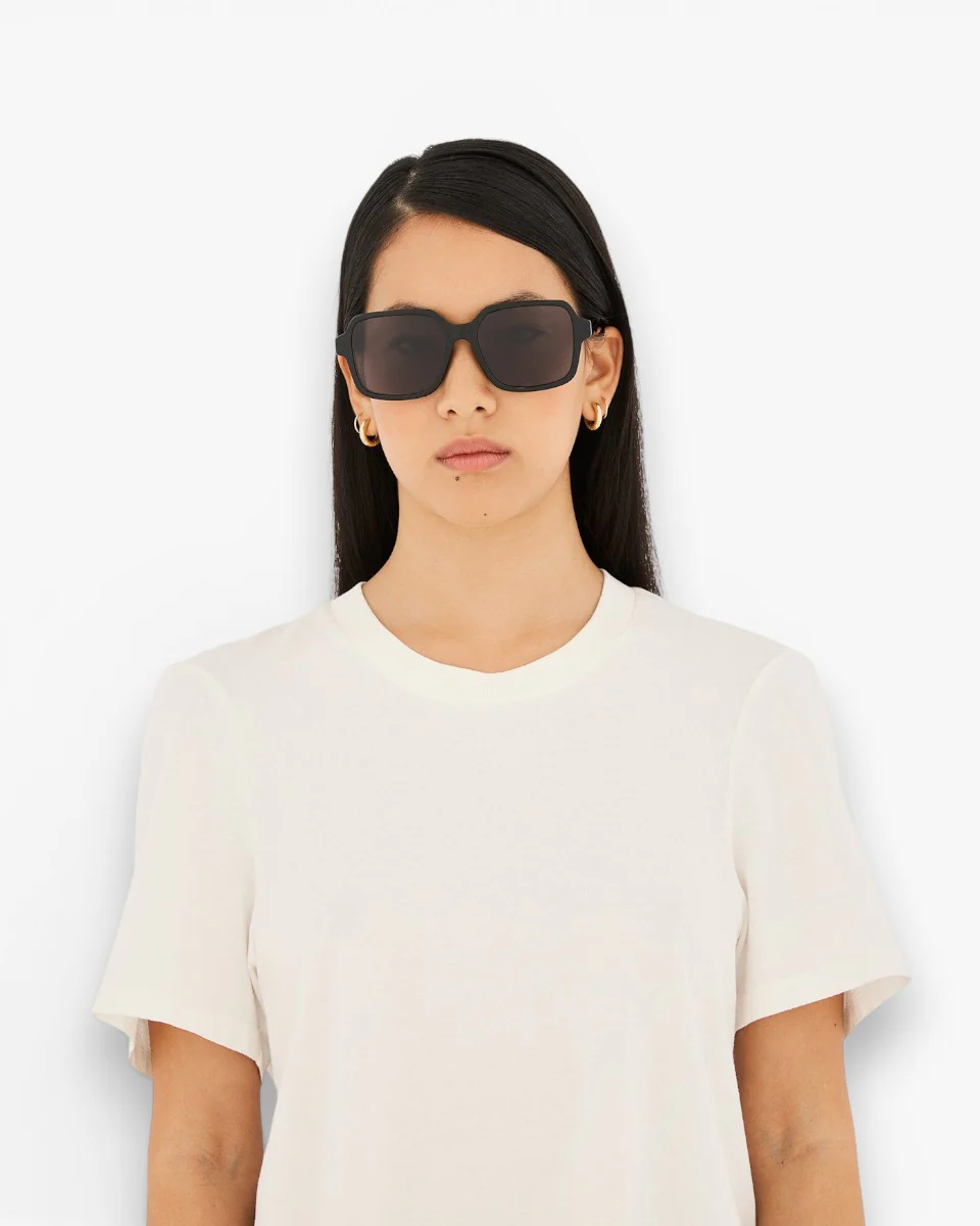 MM6 Maison Margiela Okulary Przeciwsłoneczne Lunettes 4 Noir - Image 2